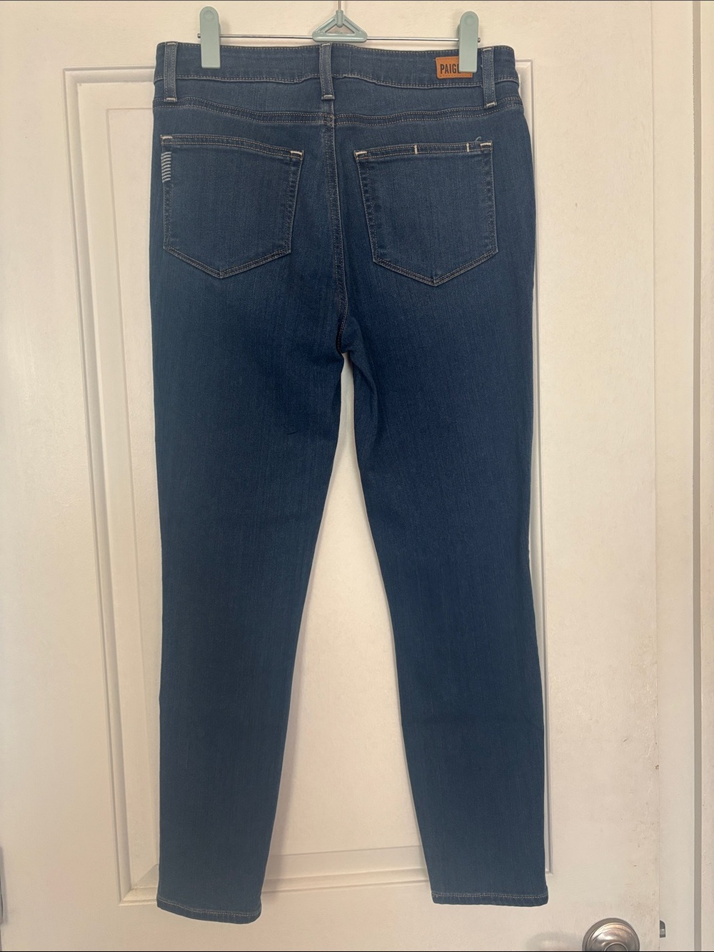Paige Hoxton Crop Dark Wash Skinny Jeans, 28 - Picture 3 of 8
